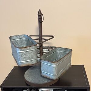 Rustic Metal Tiered Organizer